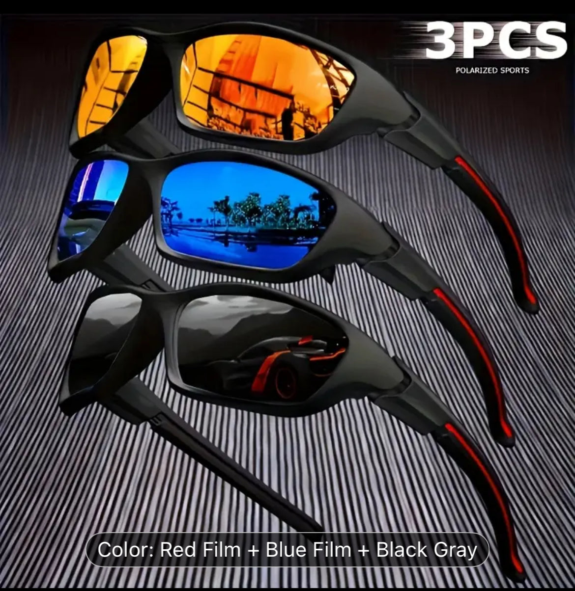 Polarized Glasses Set of 3 Premium Quality Sunglasses