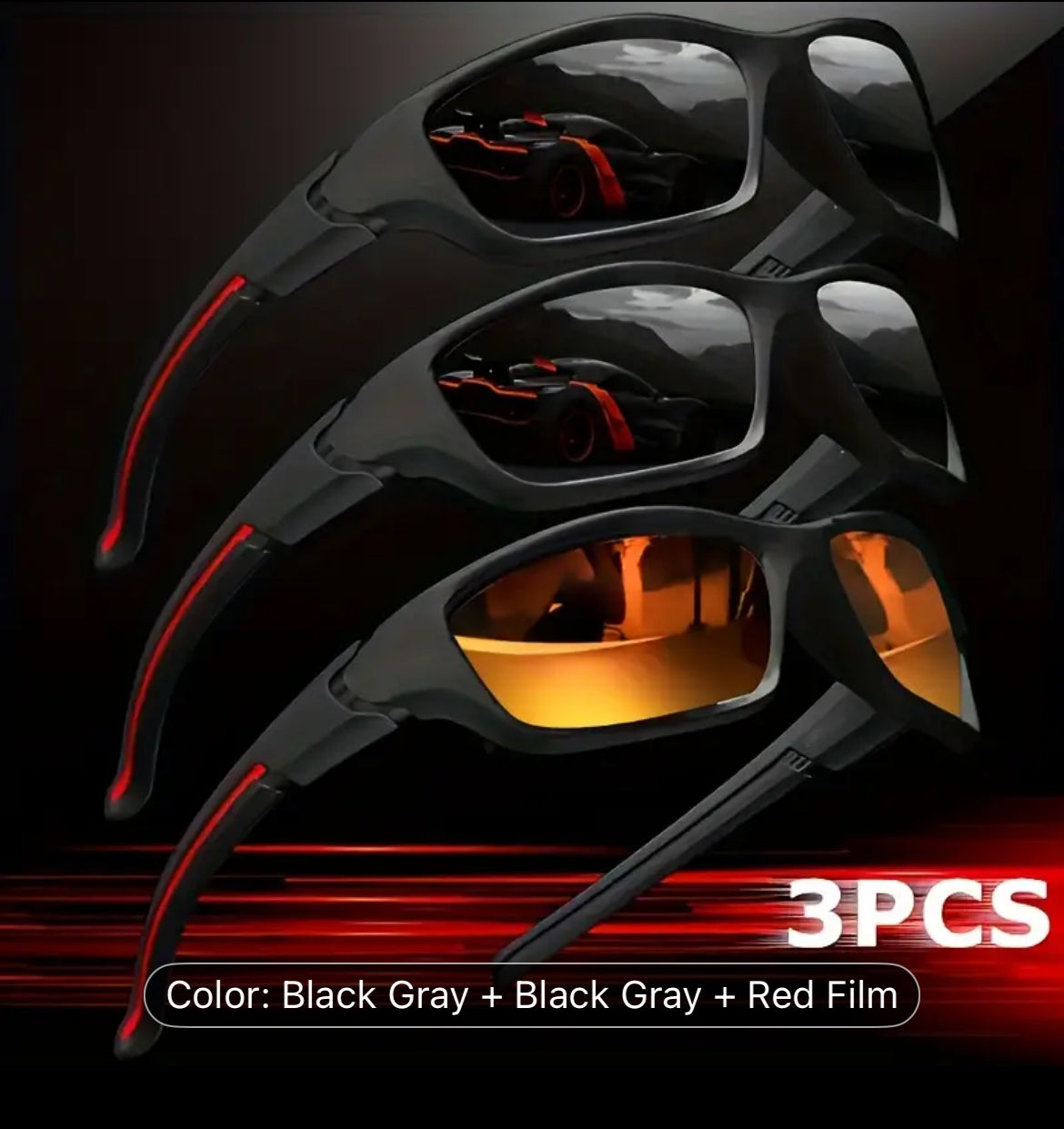 Polarized Glasses Set of 3 Premium Quality Sunglasses