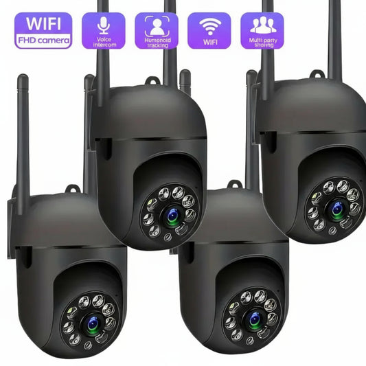 4 CCTV Cameras Security Kit for Office Surveillance - Two ways Audio - Shoppy