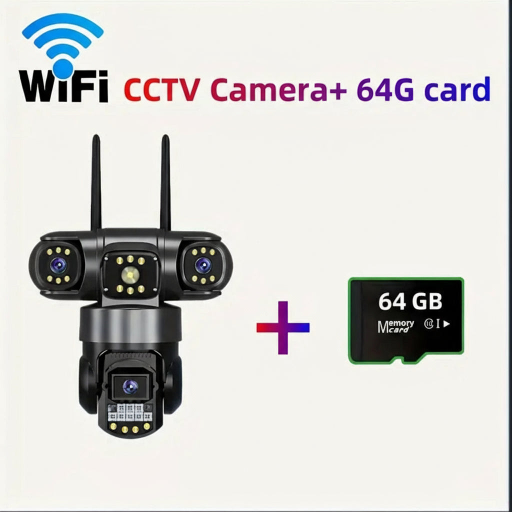 V380 Camera Surveillance 3 Lens 3 Screens Wireless HD - Shoppy