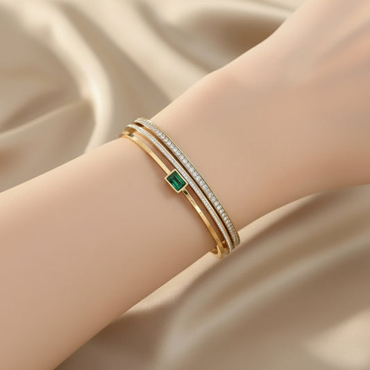 Stainless Steel Double Row Bracelet For Men And Women - Shoppy