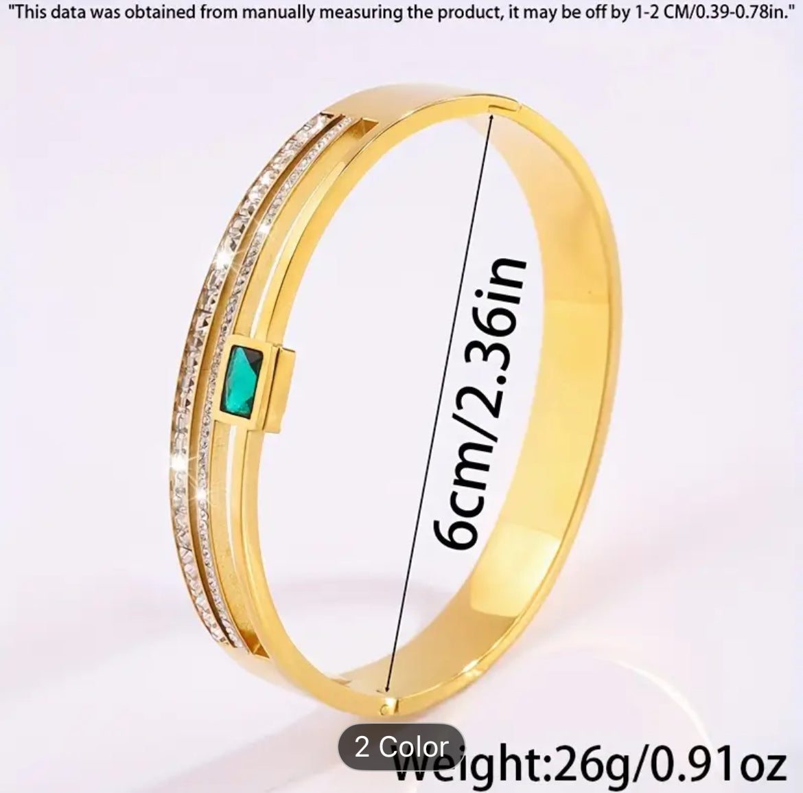 Stainless Steel Double Row Bracelet For Men And Women