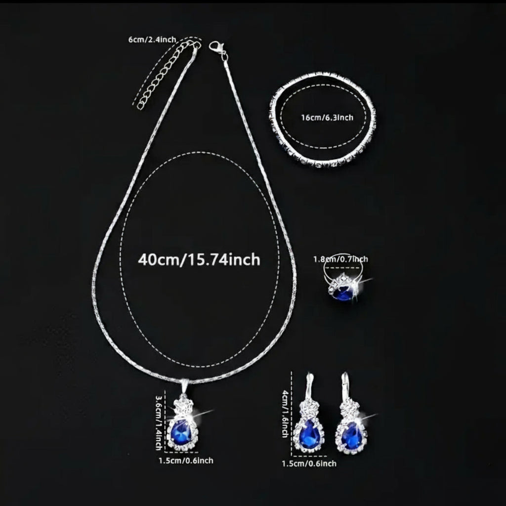 Elegance set 5 Piece Jewlery Stainless Steel for women - Shoppy