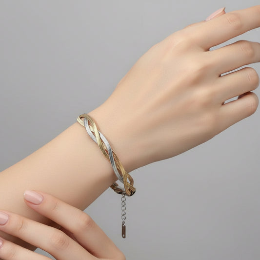 Stainless Steel Necklace and Bracelet Set Vintage Hip Hop - Shoppy