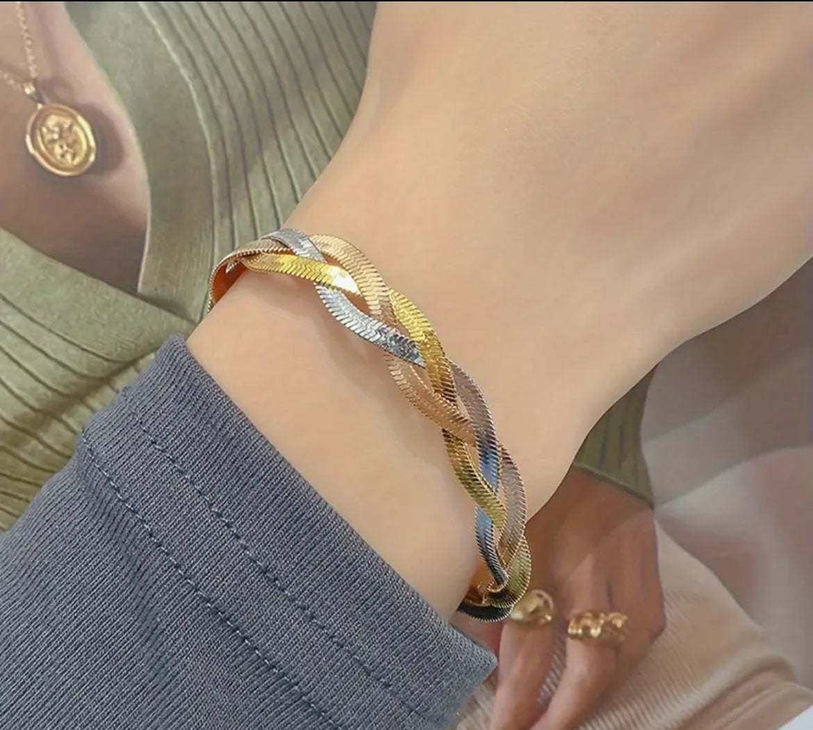 Stainless Steel Necklace and Bracelet Set Vintage Hip Hop - Shoppy