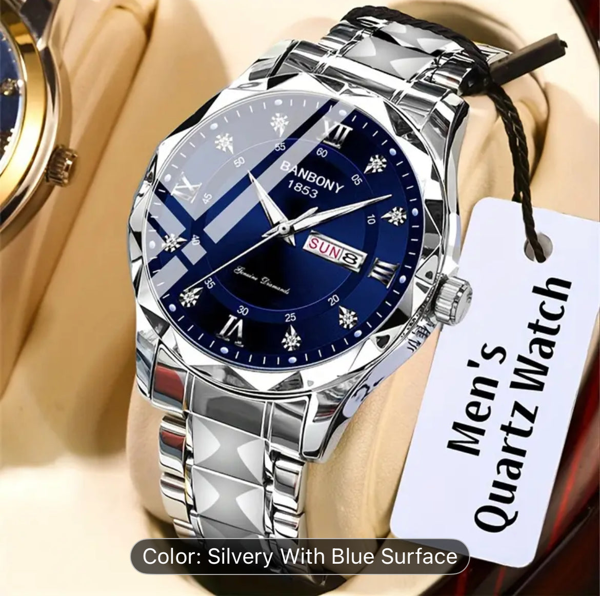 Stainless Steel Men Watch With Ten Color Variants Available