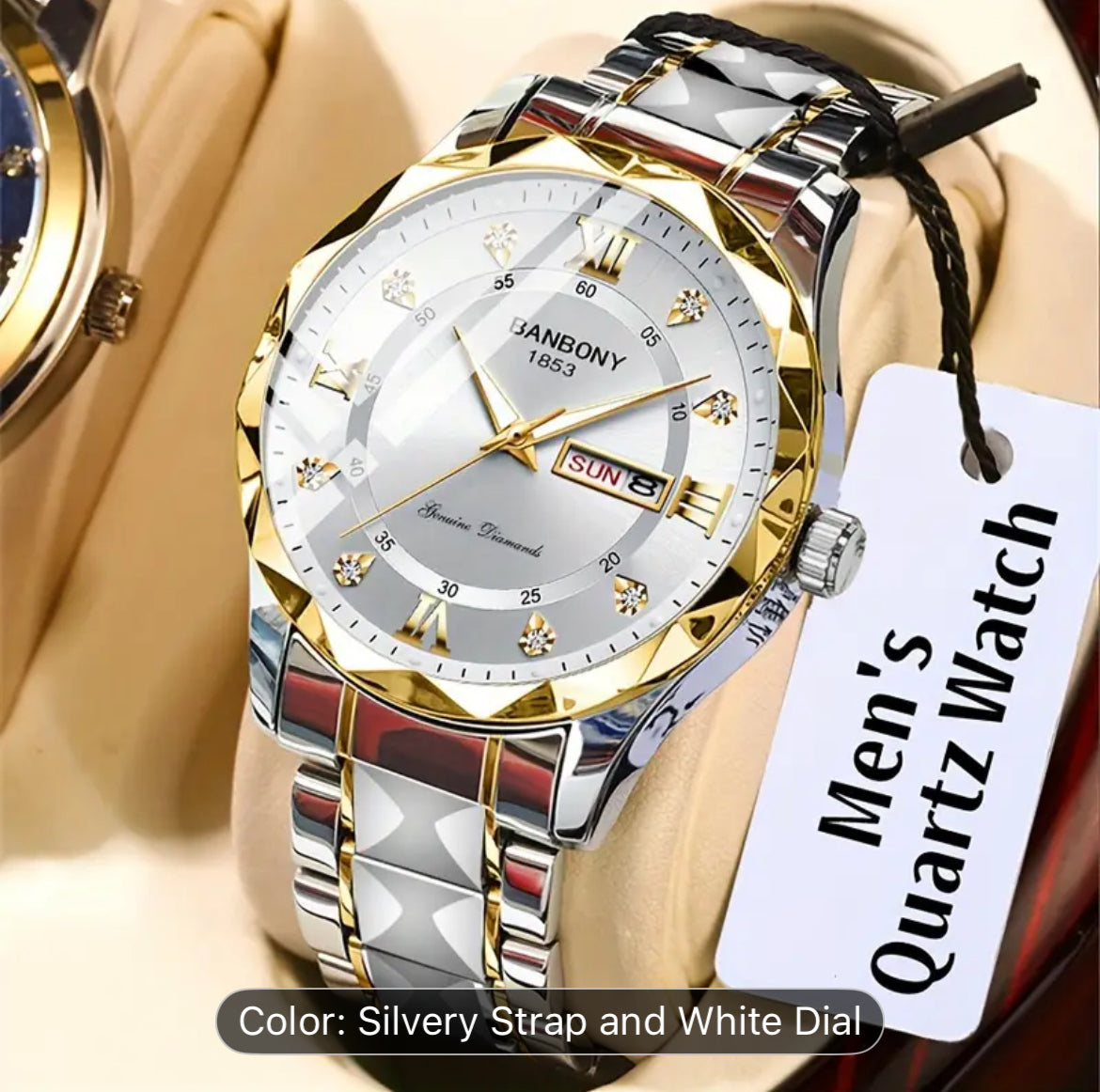 Stainless Steel Men Watch With Ten Color Variants Available