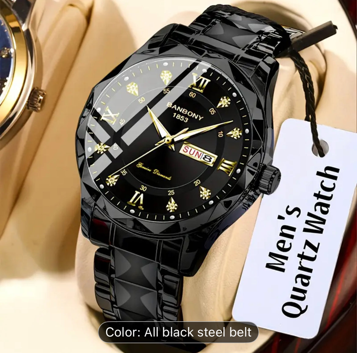 Stainless Steel Men Watch With Ten Color Variants Available