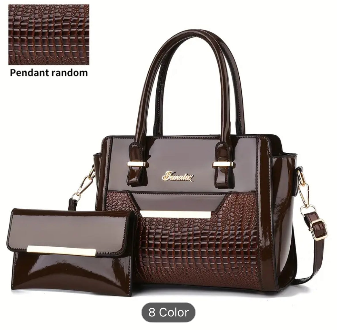 PU Leather Women Bag Set Versatile Purses for Everyday Use