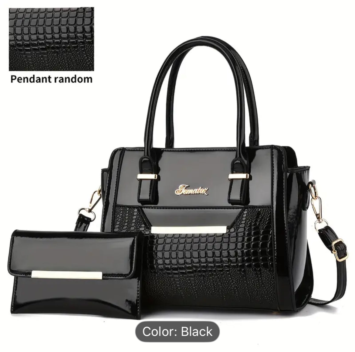 PU Leather Women Bag Set Versatile Purses for Everyday Use