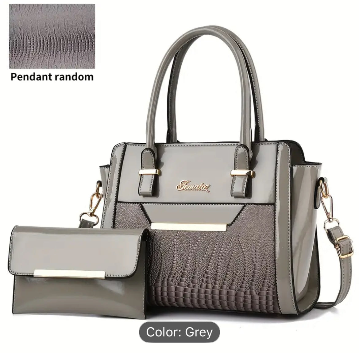 PU Leather Women Bag Set Versatile Purses for Everyday Use