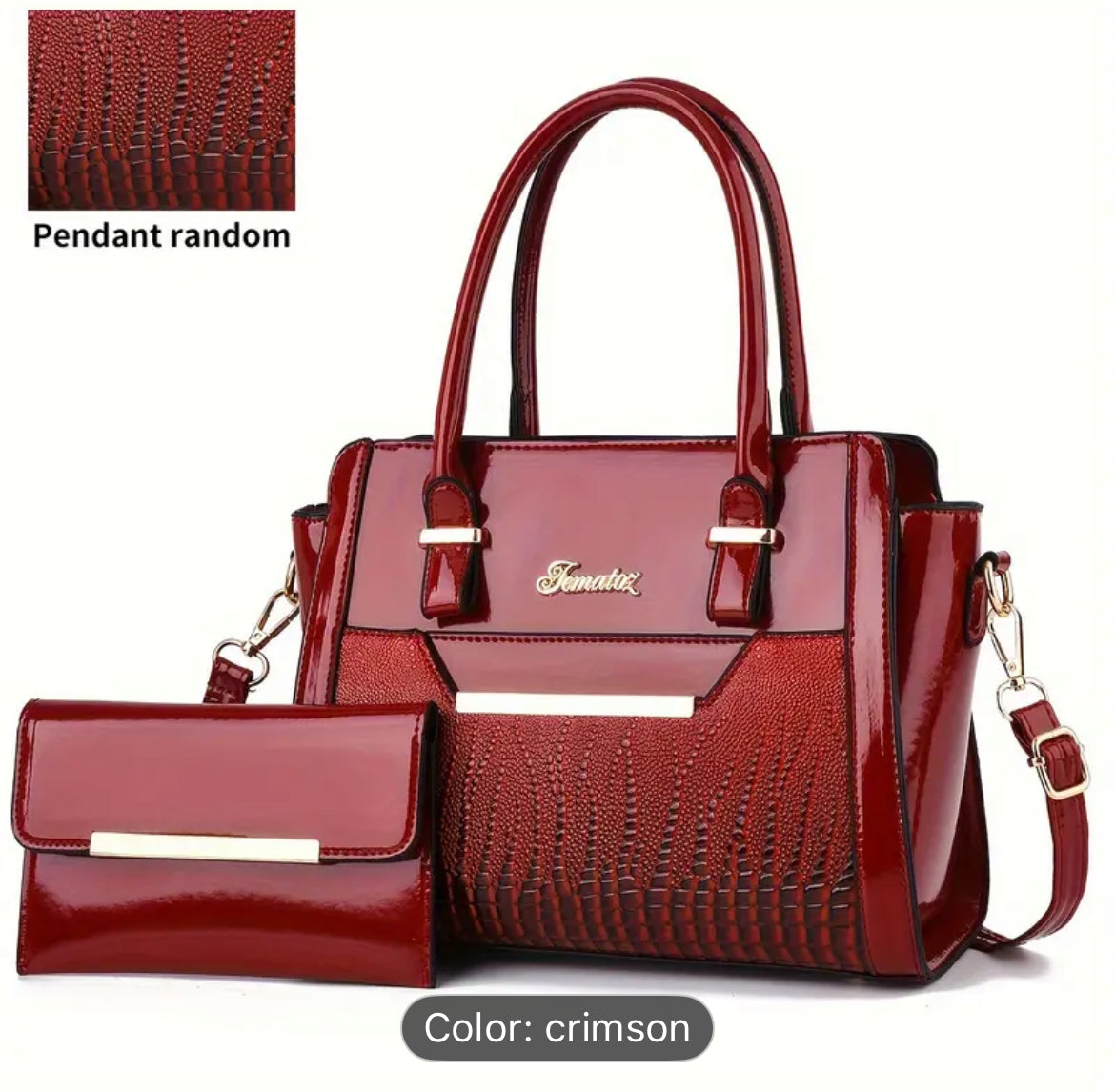 PU Leather Women Bag Set Versatile Purses for Everyday Use