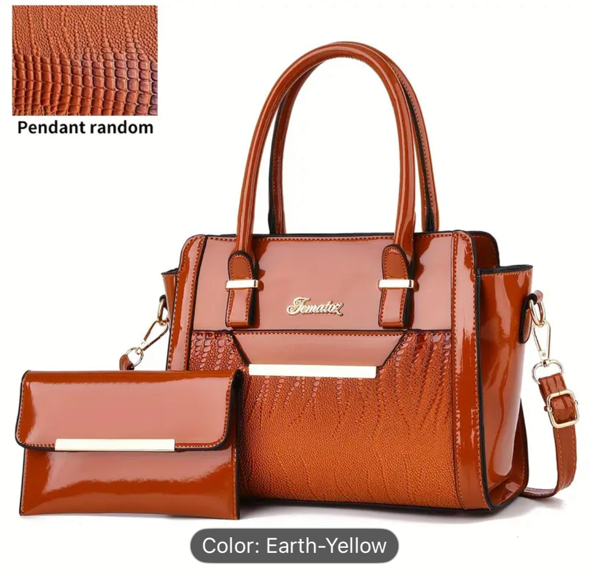 PU Leather Women Bag Set Versatile Purses for Everyday Use