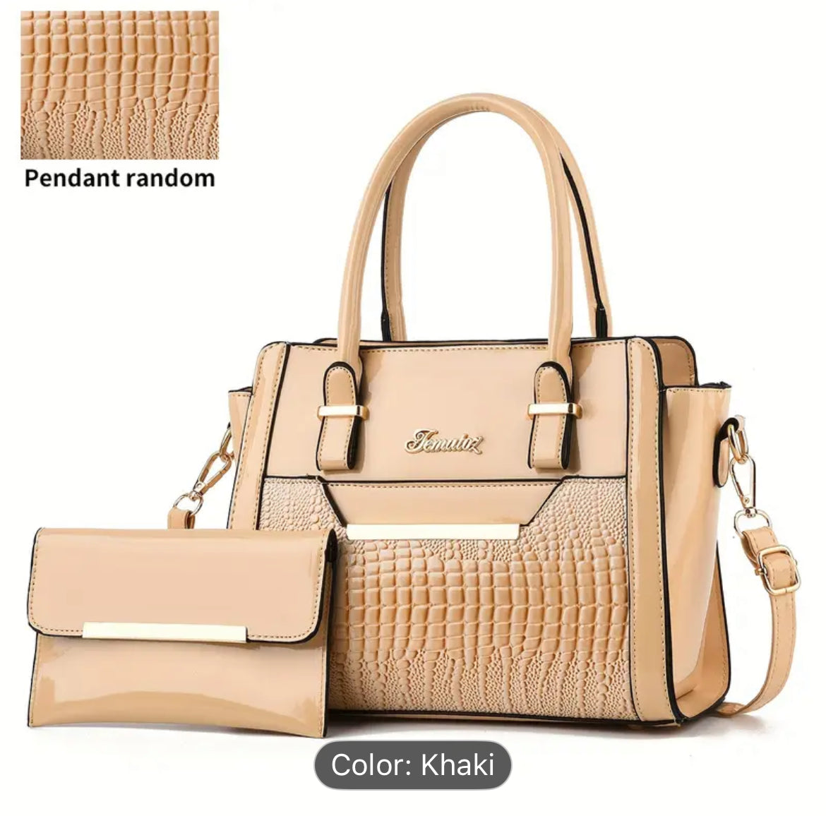 PU Leather Women Bag Set Versatile Purses for Everyday Use