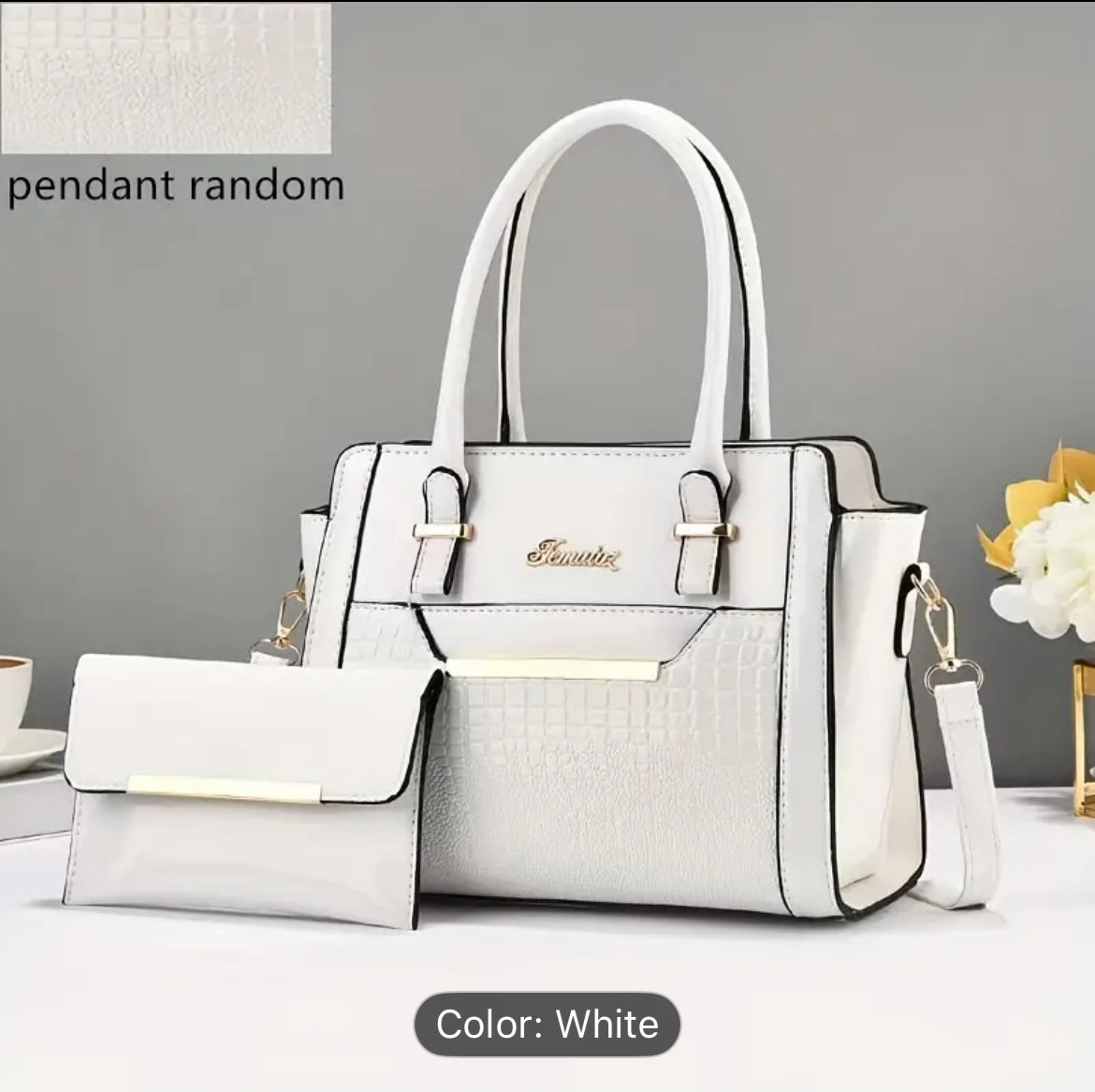 PU Leather Women Bag Set Versatile Purses for Everyday Use
