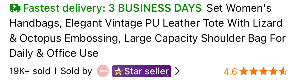 PU Leather Women Bag Set Versatile Purses for Everyday Use