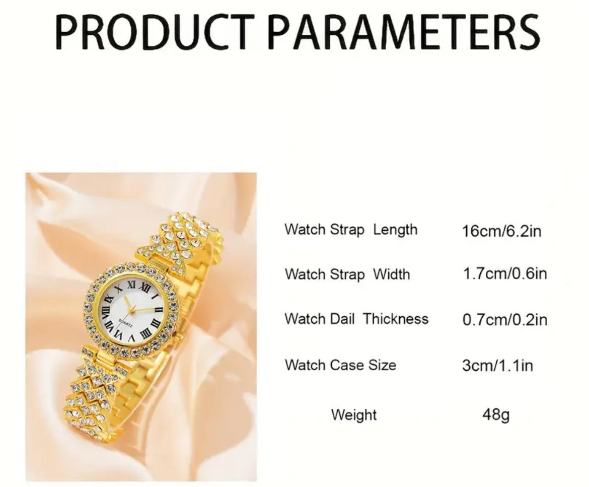 Six Piece Quartz Luxury Jewelry Set for Women Elegant Gift - Shoppy