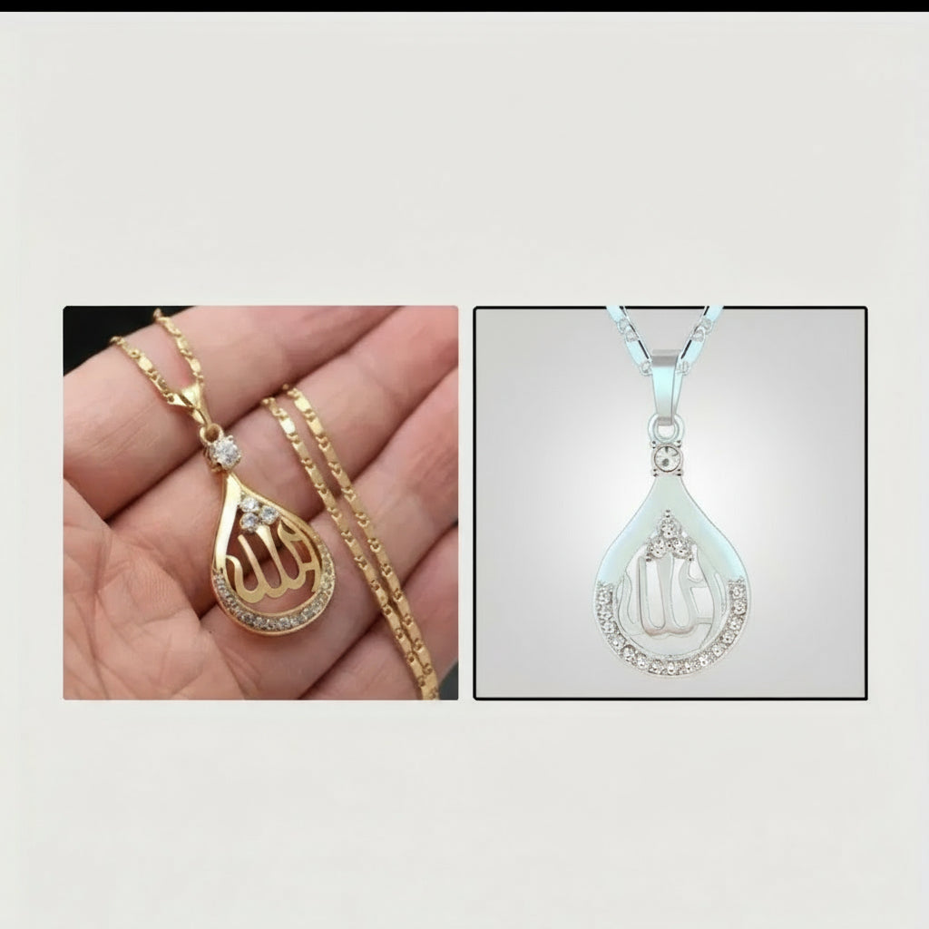 Zinc Alloy Islamic Necklace Lightweight Spiritual Jewelry - Shoppy