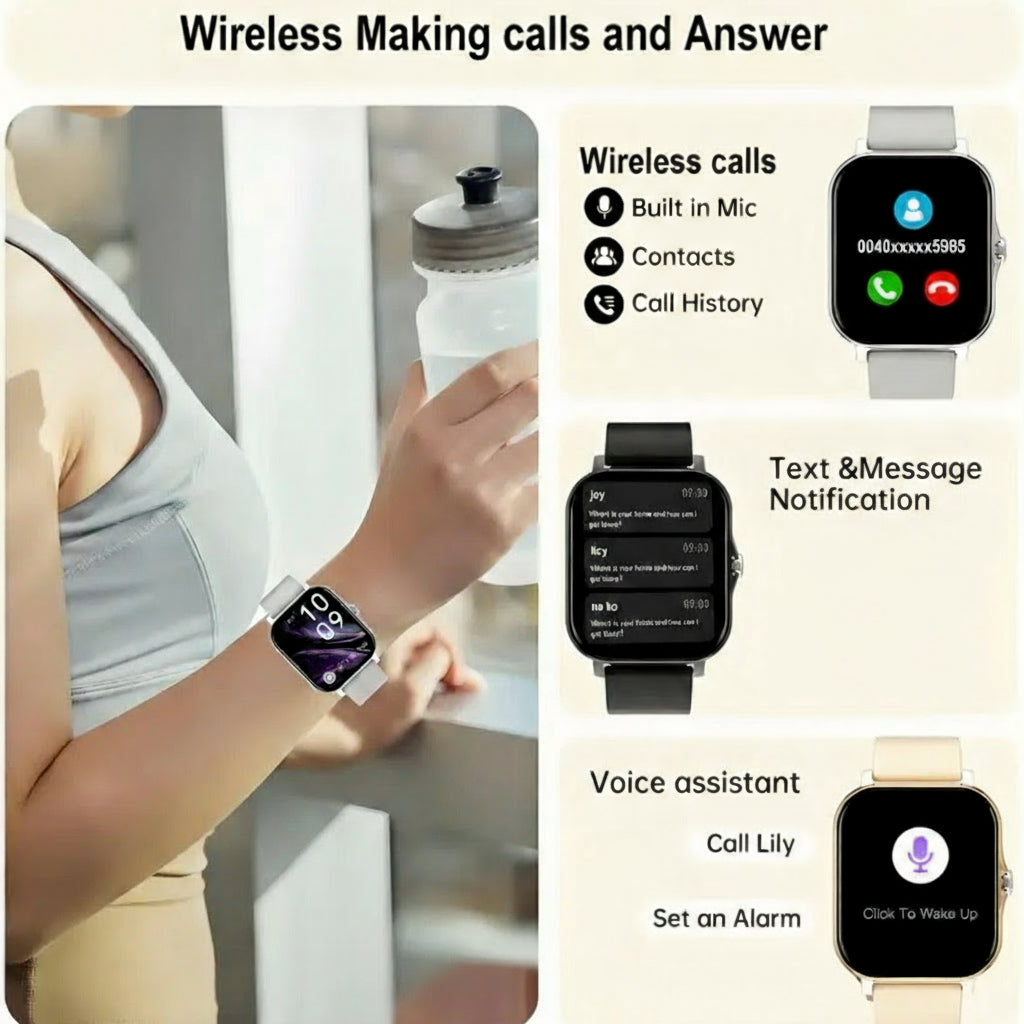 One Point Eight Three Inch Unisex Touch Screen Smart Watch - Shoppy