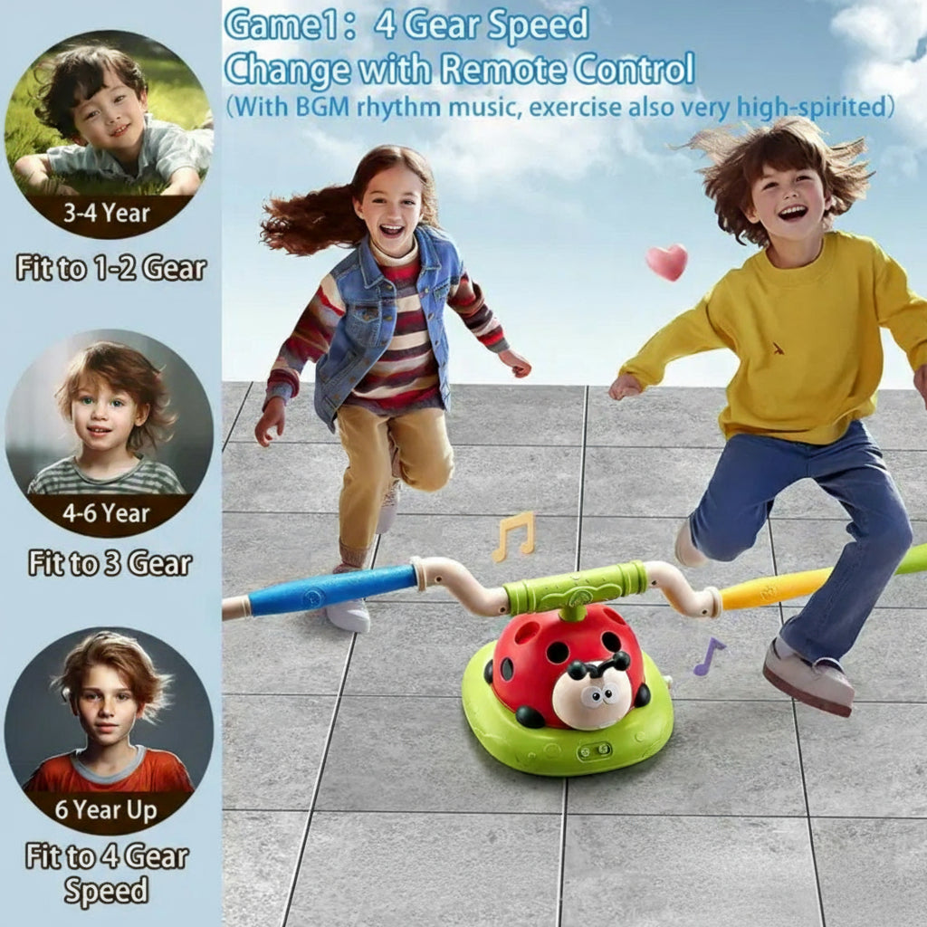 3 In 1 Kids Musical Jump Rocket Stomp And Launch Ring Toss - Shoppy