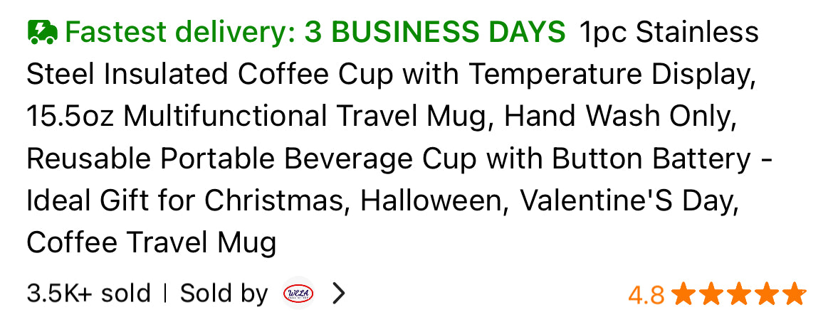Flask with display temperature - Shoppy