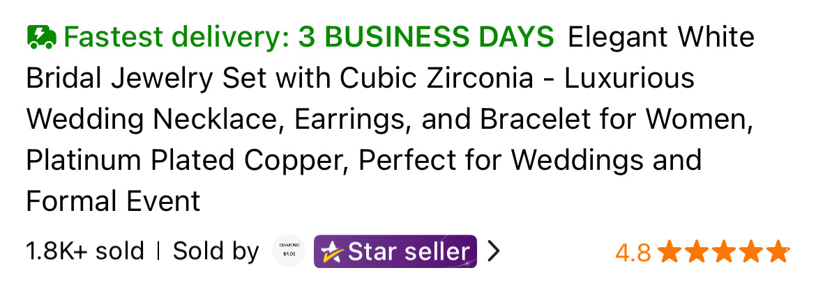 Elegant white Bridal Jewelry set - Shoppy