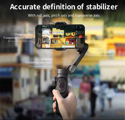 AOCHUAN 3-Axis Handheld Gimbal Stabilizer SmartXE for Smartphone for iPhone Android AI Face Tracking TikTok Vlog