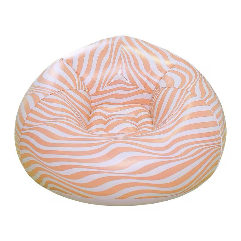 Stripe Inflatable Lounger Air Sofa 110 * 85 cm
