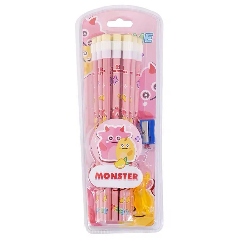 Pencil Sets with Pencil Sharpener - 12pcs