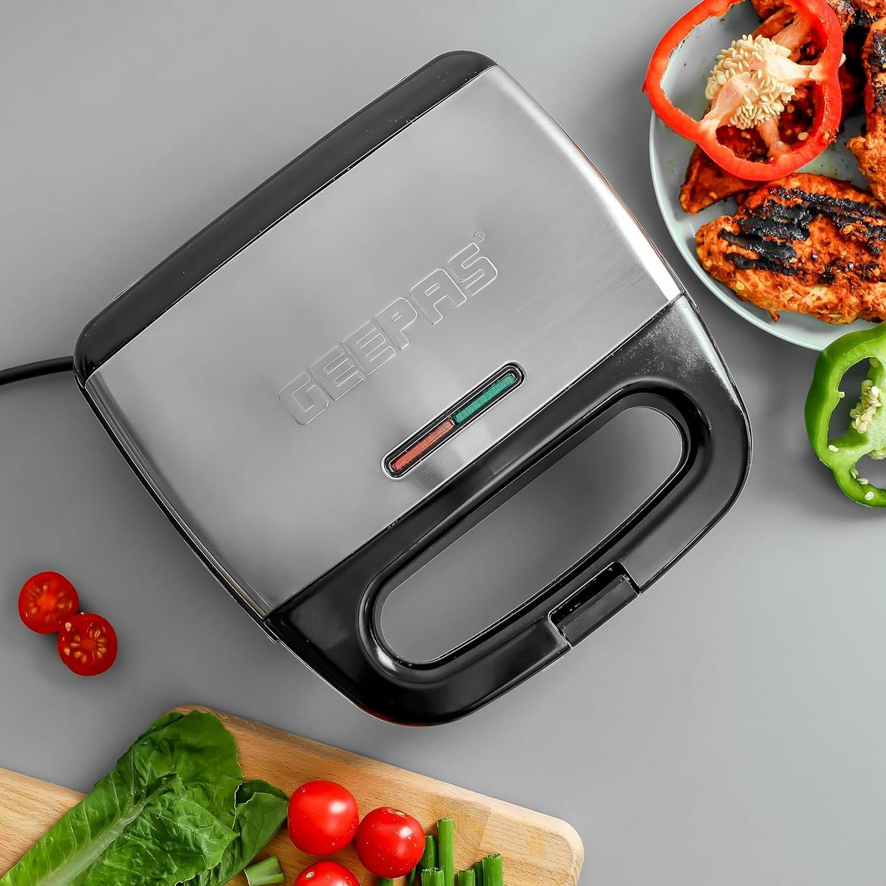 Geepas 700W 2-slice grill maker