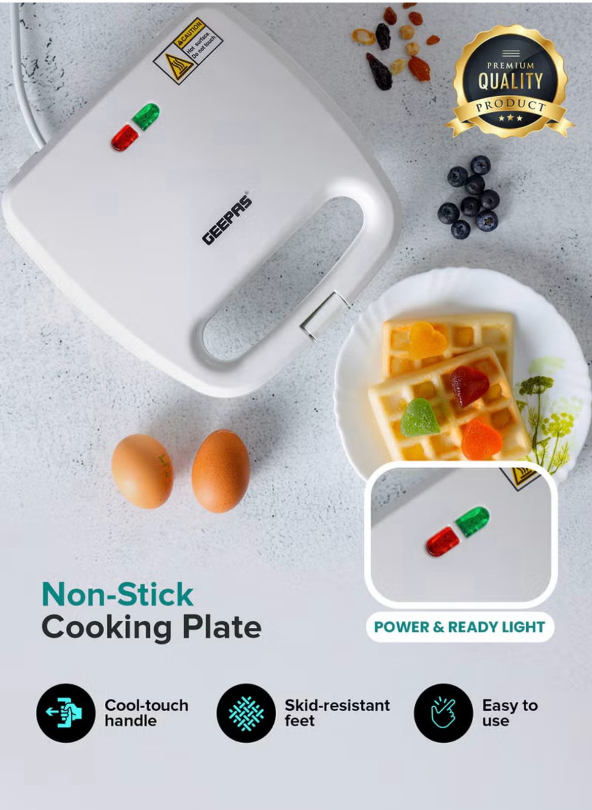 Waffle Maker, 2 Slice Electric Waffle Maker