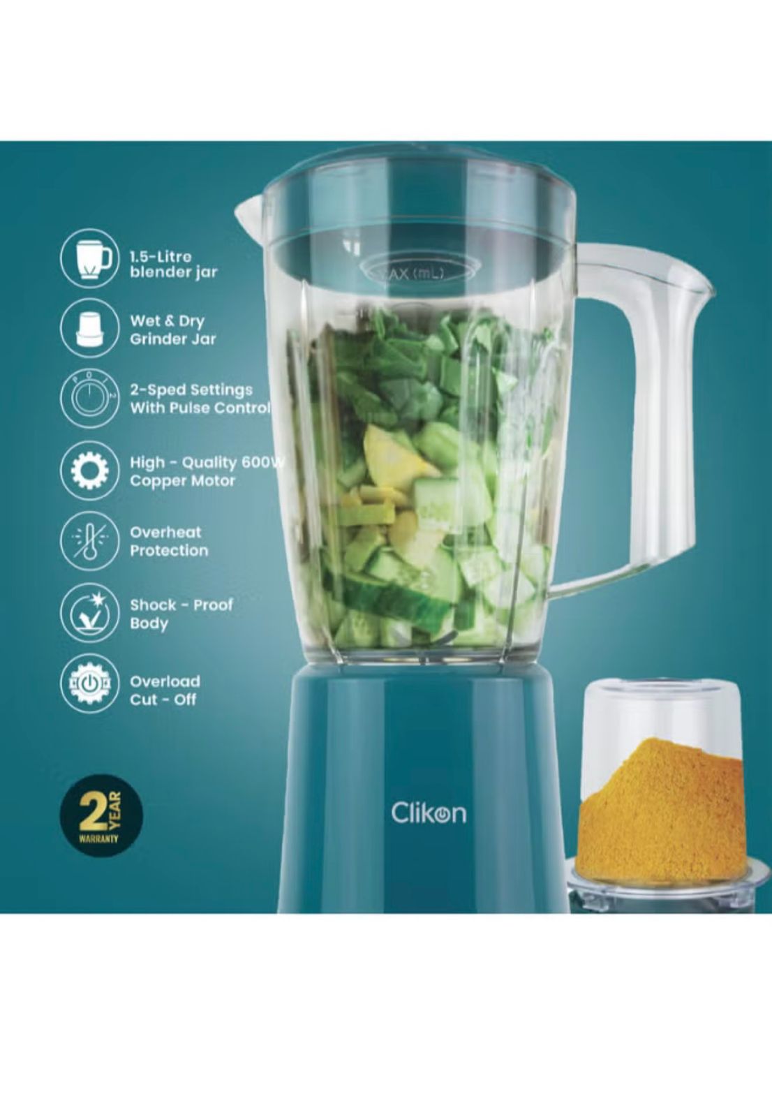 Juicer Blender Chopper Set 1.5 - Clikon