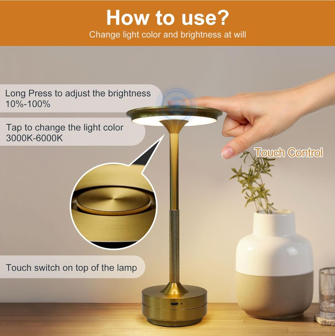LED Rechargeable Table Lamp