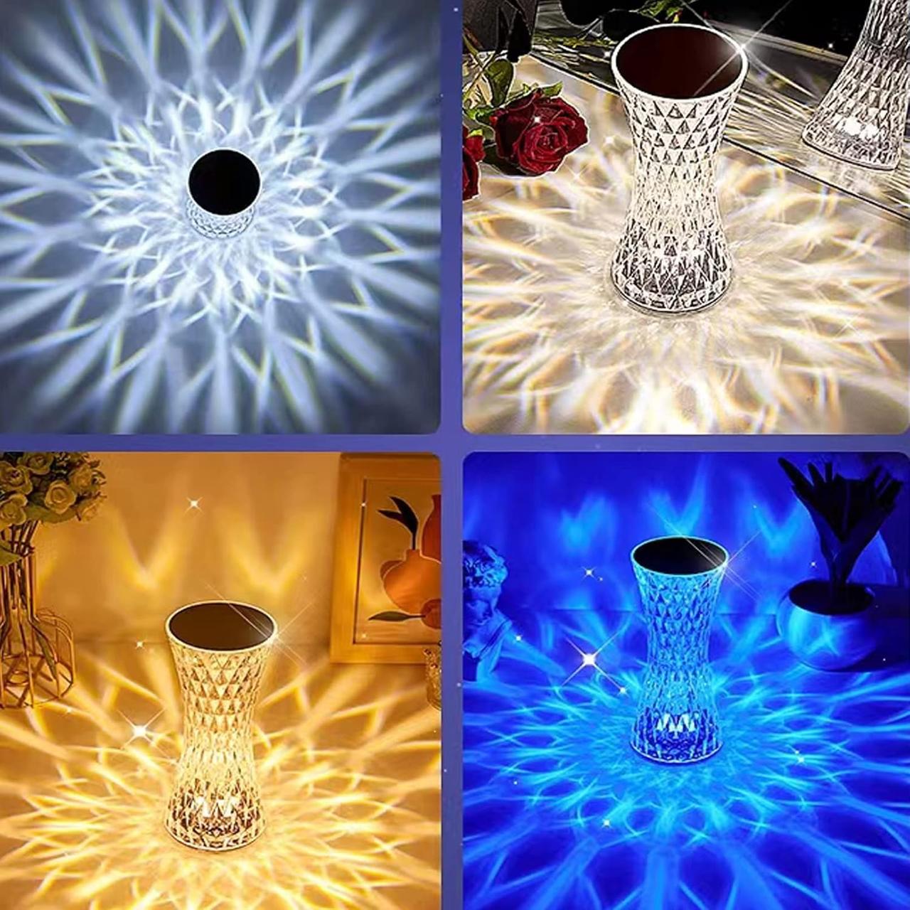 Diamond Crystal Table Lamp with 16 Color Changing Options