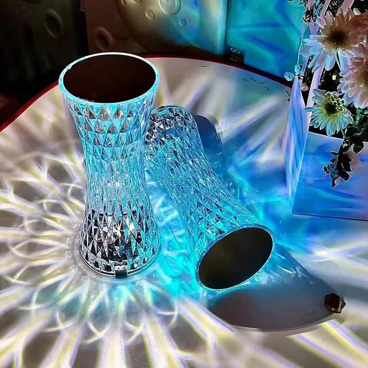 Diamond Crystal Table Lamp with 16 Color Changing Options