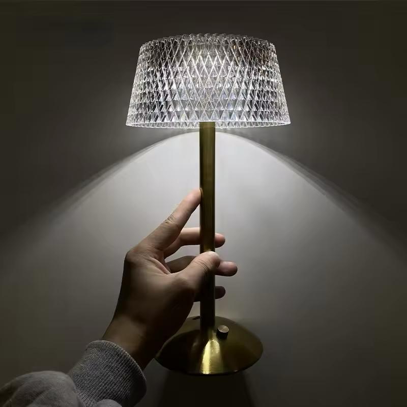 1-2Pcs LED Cordless Table Lamp USB Rechargeable Night Light