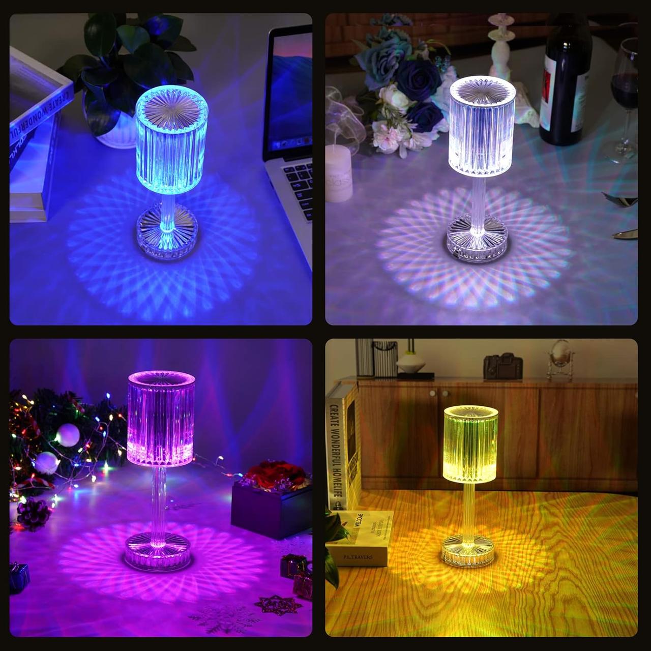 KINGBU Crystal Lamp Rechargeable RGB Table Light