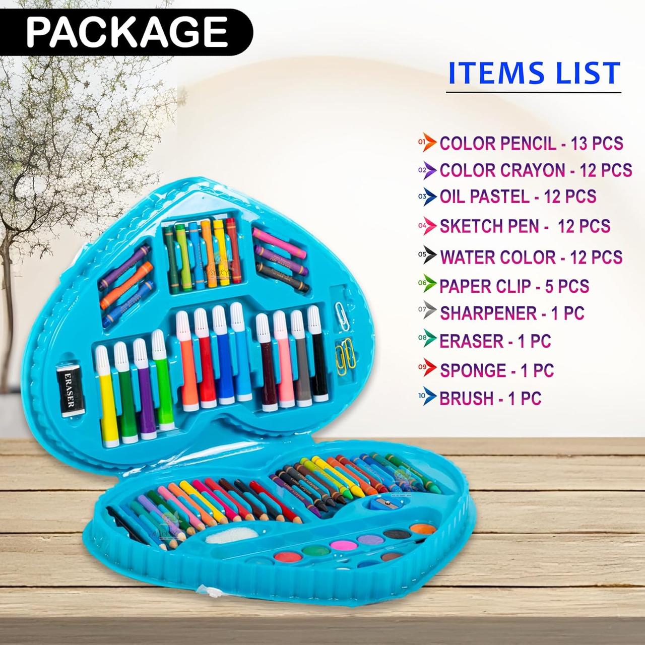 72 Piece Art Set for Kids with Case for Creative Fun