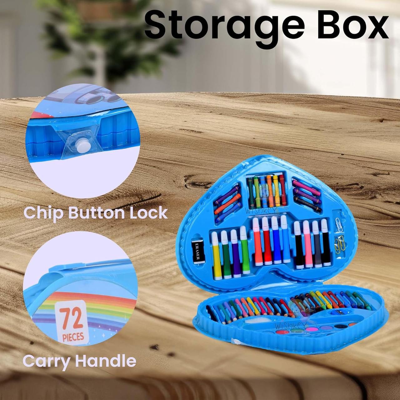 72 Piece Art Set for Kids with Case for Creative Fun