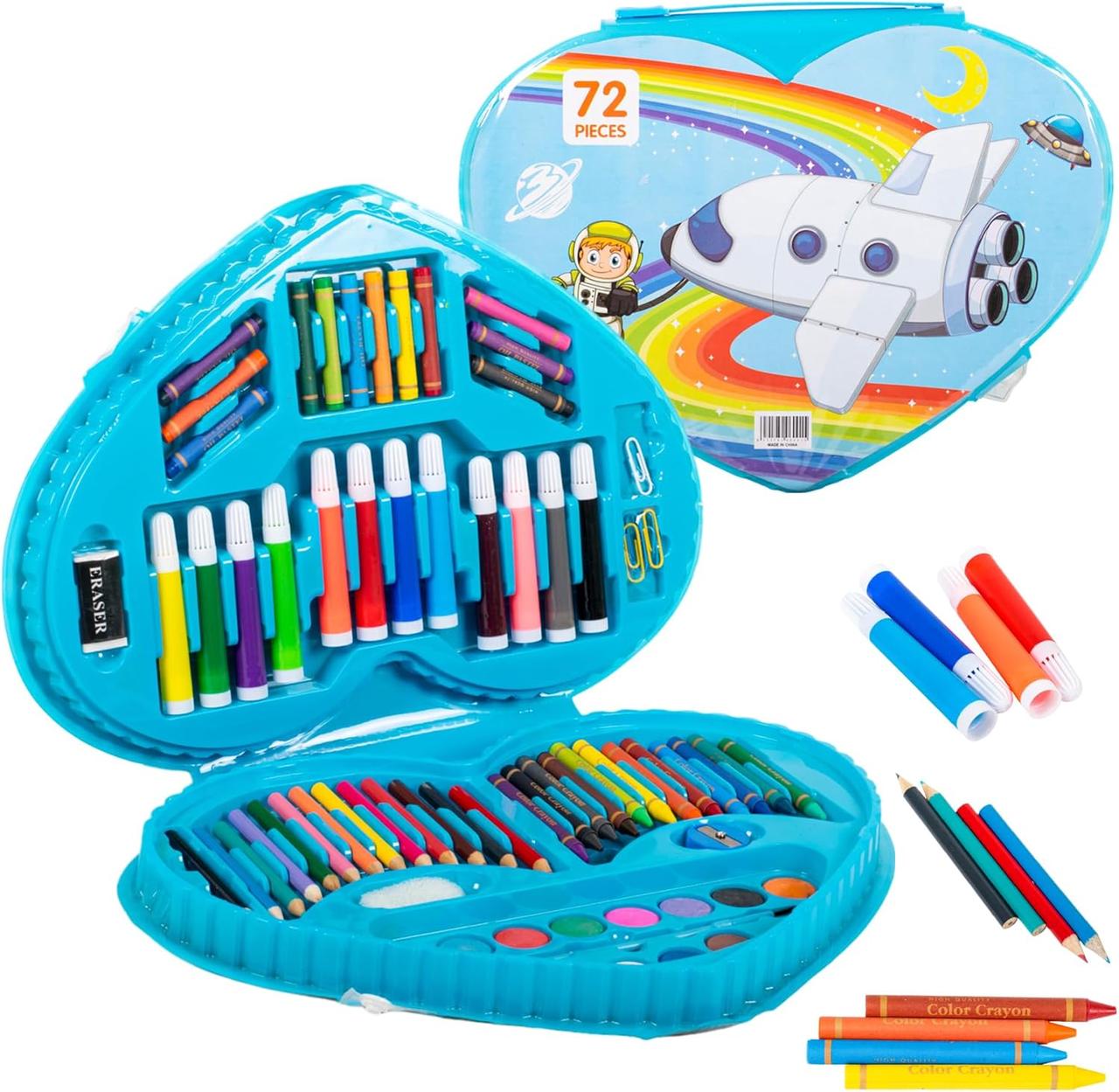 72 Piece Art Set for Kids with Case for Creative Fun