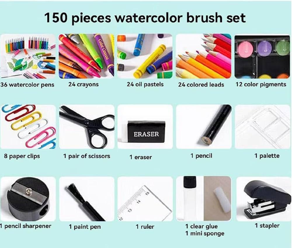 150-Piece Art Supplies Set for Kids Creative Fun Pack