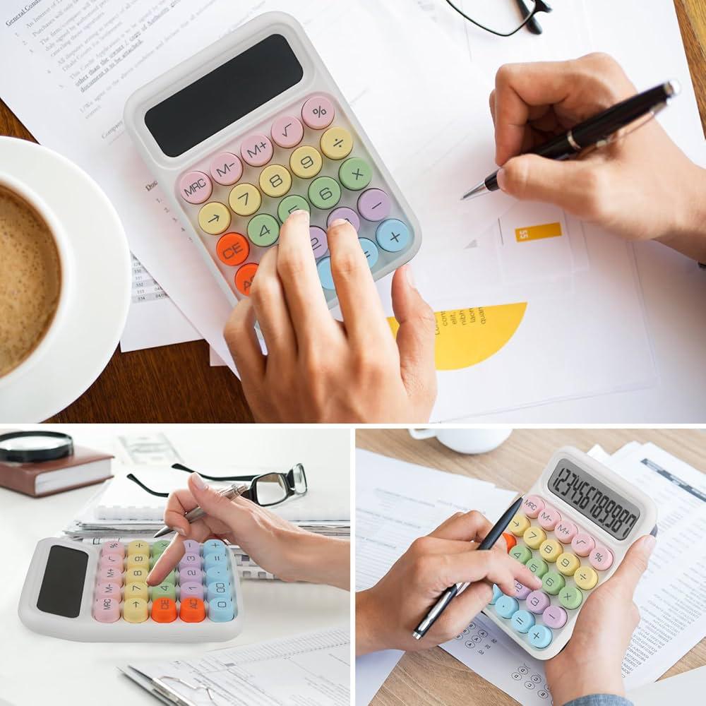 Colorful Electronic Calculator with 12 Digit Large LCD Display