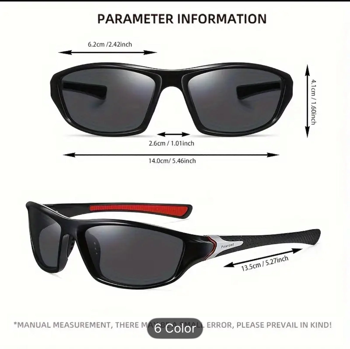 Polarized Glasses Six Color Options With UV Protection