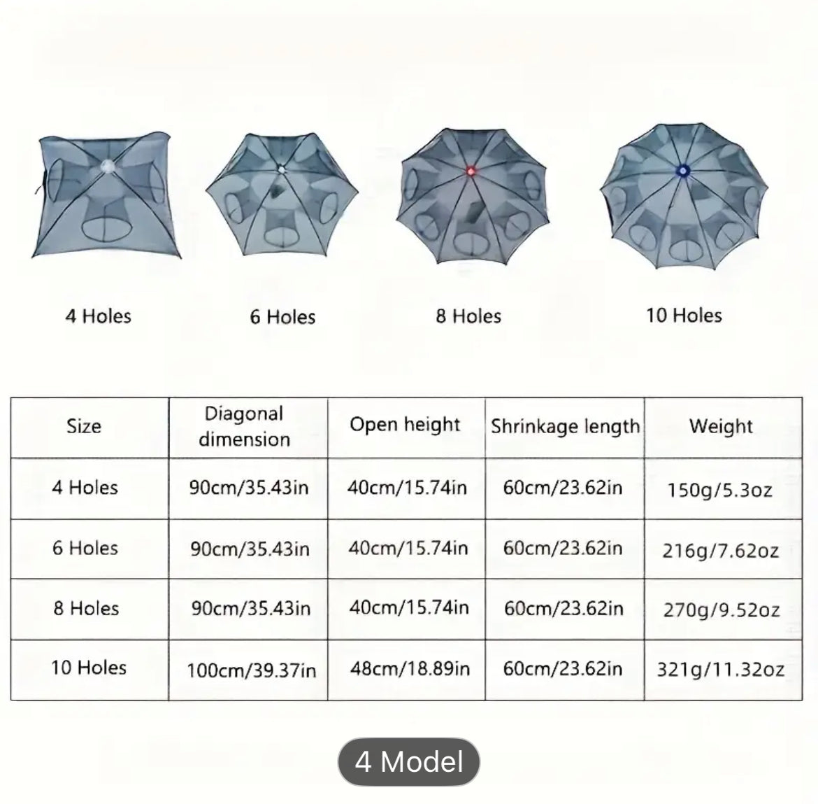 Hexagon Fishing Net With Four Six Eight Ten Holes Options