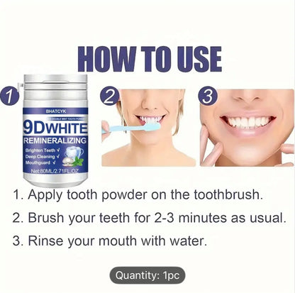 9D Whitening Tooth Powder for Natural Bright Smile
