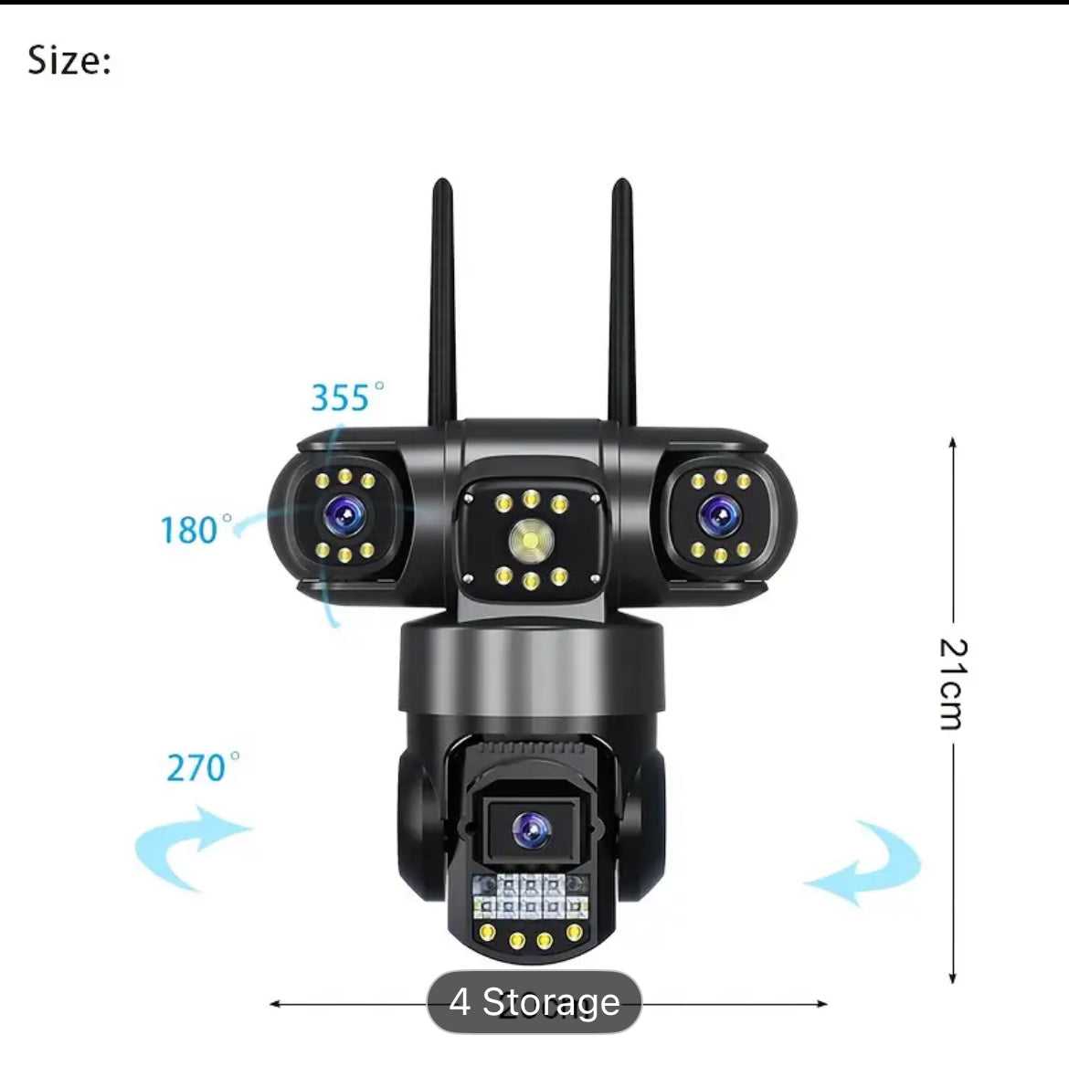 V380 Camera Surveillance 3 Lens 3 Screens Wireless HD