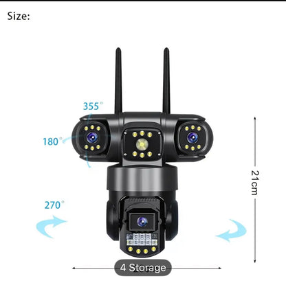 V380 Camera Surveillance 3 Lens 3 Screens Wireless HD