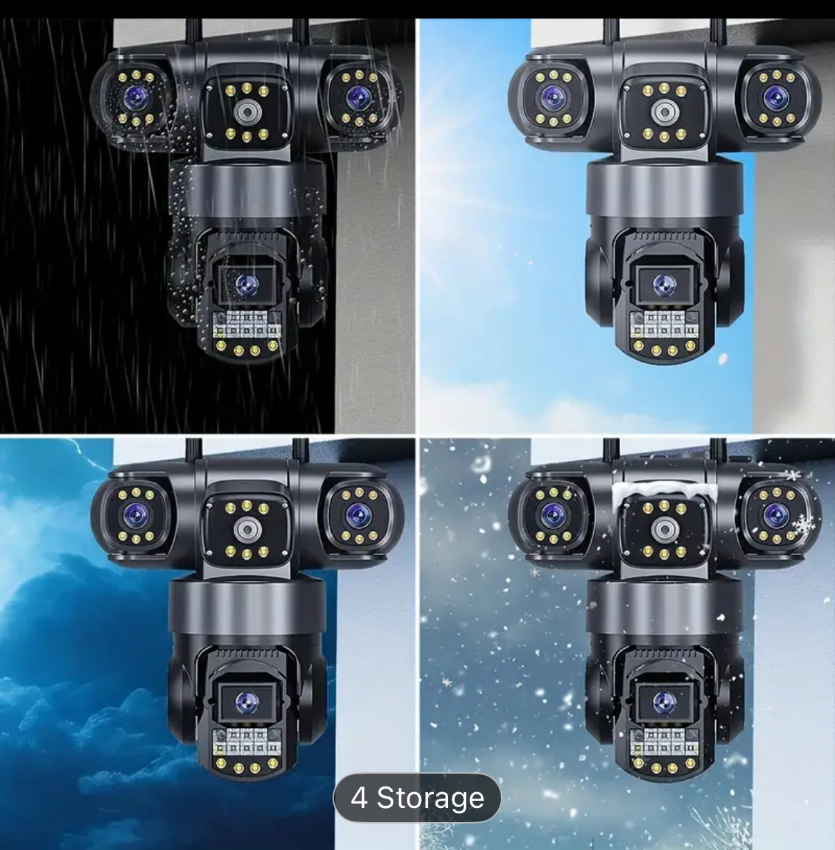V380 Camera Surveillance 3 Lens 3 Screens Wireless HD