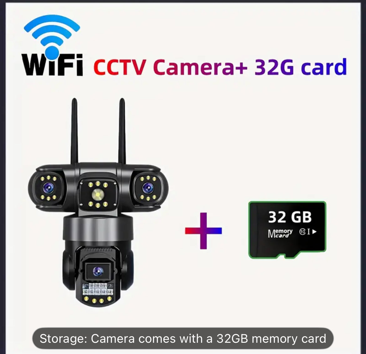 V380 Camera Surveillance 3 Lens 3 Screens Wireless HD