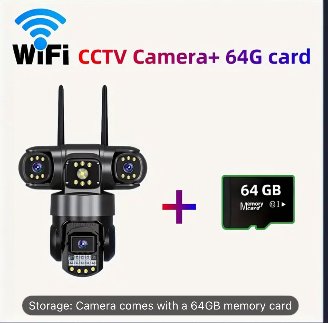 V380 Camera Surveillance 3 Lens 3 Screens Wireless HD